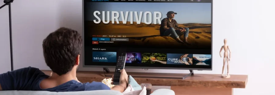 collage van compatibele apparaten voor IPTV