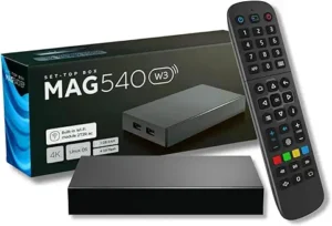 Tabel met de top 5 IPTV boxen met specificaties en beoordeling per model.