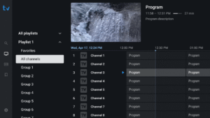 app iptv​ 
Live sportkanaal via TiviMate IPTV op Android TV
