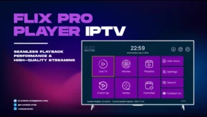 Menu en functies van Flix IPTV app